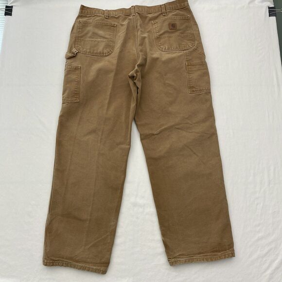 Carhartt Brown Carpenter Pants 40x32 Loose Original Fit Workwear B11 BRN - Picture 2 of 11